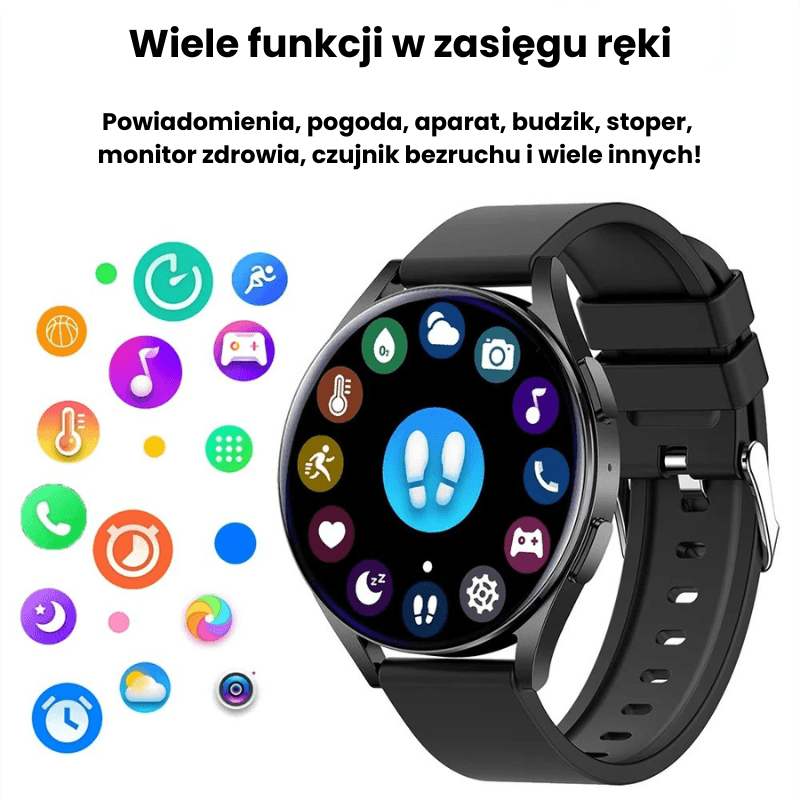 Smartwatch z Bluetooth - Twój Monitor Zdrowia ⌚