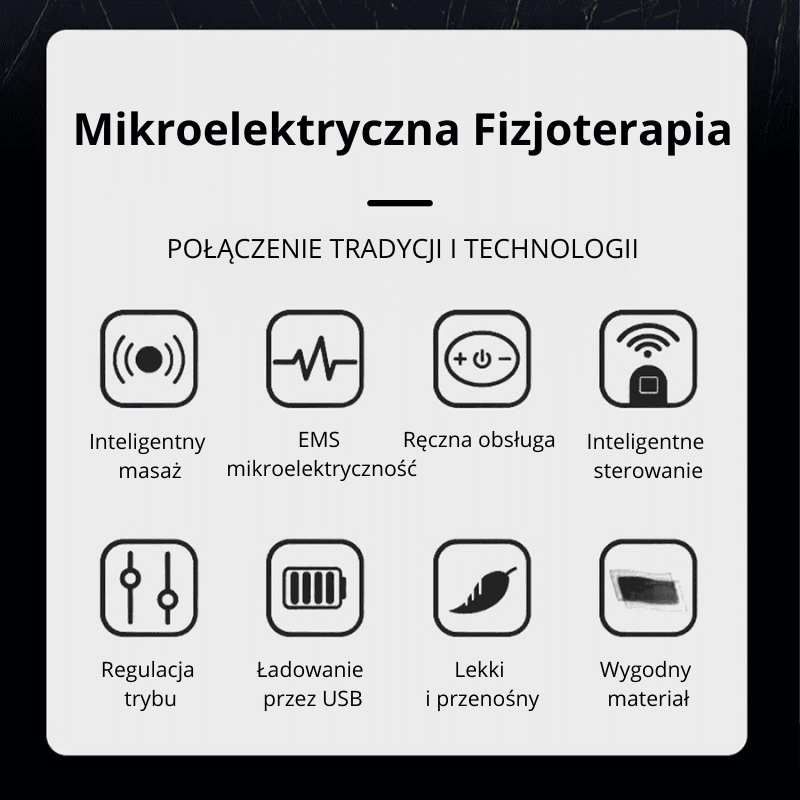Elektryczna mata do masażu stóp EMS z ładowaniem USB 🦶