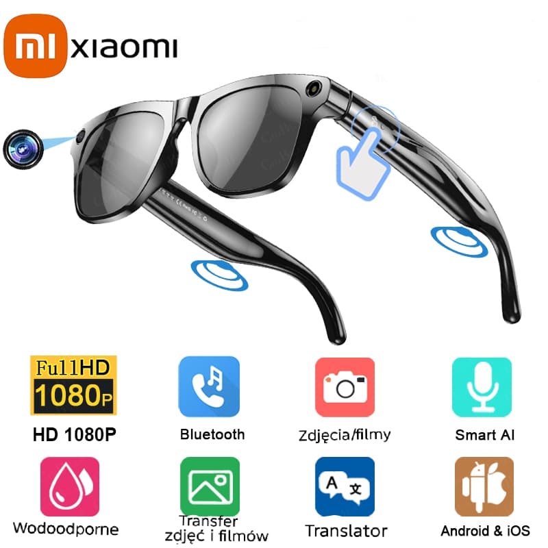 Ekskluzywne Inteligentne Okulary AI z Kamerą Full HD 💎