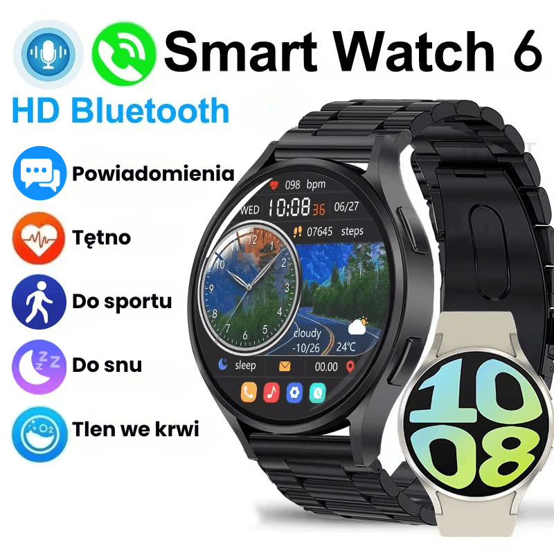Smartwatch z Bluetooth - Twój Monitor Zdrowia ⌚